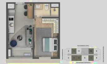 Imagem 5: Apartamento com 1 quarto, à venda em São Paulo, Campo Belo