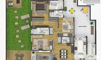 Imagem 6: Apartamento para venda, GARDEN, possui 131 metros quadrados e terraço de 121 com 3 quartos