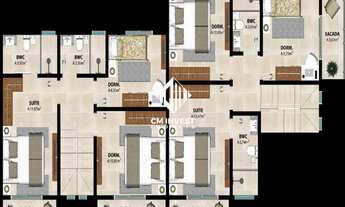 Imagem 3: Sobrado de 3 dormitórios com 1 suíte e piscina no Bairro Forquilhas em São José