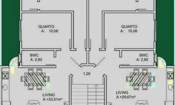 Imagem 2: Apartamento para venda com 65m2 com 2 quartos (sendo 1 suite