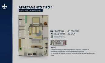 Imagem 4: Apartamento com 2 dormitórios à venda, 66 m² por R$ 299.340,00 - Centro - Queimados/RJ