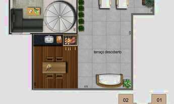 Imagem 4: Cobertura na planta a venda no Barreiro (Diamante), 2 quartos, 02 salas, elevador, terraço