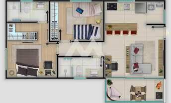 Imagem 5: Apartamento Padrão - 2 quartos com varanda - 1 suíte - 1 vaga - Santa Efigênia BH