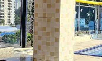 Imagem 6: Cobertura alto padrão com sacada gourmet e vista parcial do mar, com lazer no condomínio e