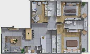 Imagem 2: AP 201 Planta 3QS/2VAGAS Bairro Novo Mundo!