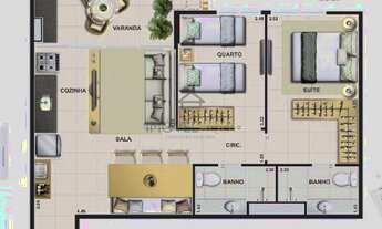 Imagem 2: Apartamento de 2 Quartos com Suíte e Varanda