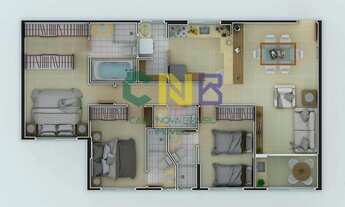 Imagem 4: Torre di Maria apartamento em Neópolis com 3 suítes e lazer completo