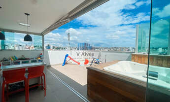 Imagem 4: Cobertura com deck de madeira e hidromassagem, 4 quartos, 2 vagas, 177m². À venda, no bair