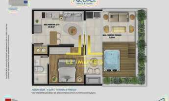 Imagem 2: LANÇAMENTO - QUARTO E SALA FRONTAL COM TERRAÇO - 56M² - AZURE BEACH - PEDRA DO SAL