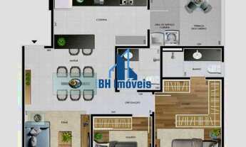 Imagem 5: Apartamento de Cobertura 2 quartos e 2 vagas no Bairro Castelo - Belo Horizonte/MG