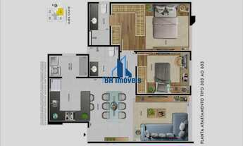 Imagem 2: Apartamento Alto Padrão de 2 quartos com suíte e lazer no bairro Castelo - Belo Horizonte