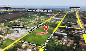 Imagem 2: Área de 30 mil m² com variedade de árvores frutíferas e fácil acesso na Vila Pirâmide