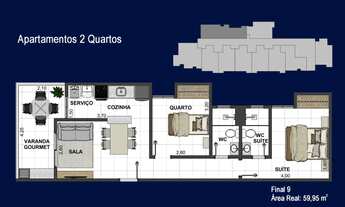 Imagem 3: 2 quartos com 59,95m² no São Mateus a 300m do Shopping Independência