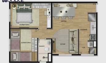 Imagem 2: América BigTec, 2 dormitórios, 1 banheiros, 1 vaga na garagem