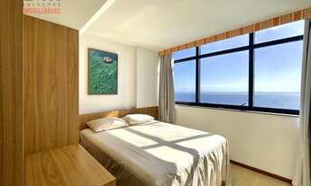 Imagem 2: Apartamento com vista permanente para Baia de Todos os Santos, mobiliado, alto, com pier