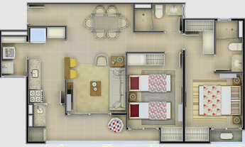 Imagem 7: Apartamentos - 2 e 3 dorms - 70, 74, 81 e 119 m² - Rembrandt Residencial - Taubaté/SP