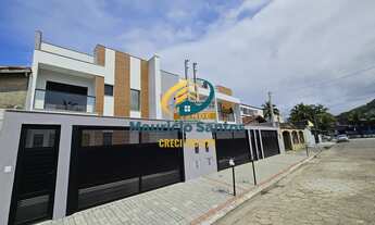 Imagem 5: Sobrado Geminado em Mongaguá, bairro Jardim Aguapeú, Novo e com 3 suítes, lavabos e demais