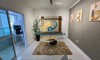 Imagem 4: Apartamento em Praia Grande, bairro Vila Caiçara, 1 dormitório, sacada com churrasqueira