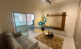 Imagem 2: Apartamento em Praia Grande, bairro Vila Caiçara, 1 dormitório, sacada com churrasqueira