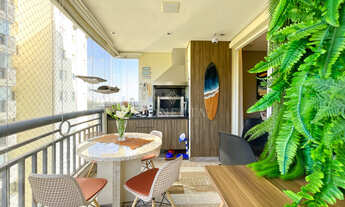 Imagem 2: Jardins de Tamboré; 104m²; 2 suítes; 2 vagas; andar alto; varanda gourmet