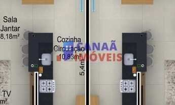 Imagem: Casa com 2 quartos, sendo 1 suíte - Bairro