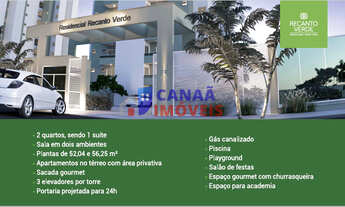 Imagem 2: Recanto Verde Apartamento novo 2 quartos c/ suíte, sacada, elevador e lazer na região Nov