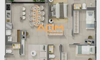 Imagem 3: Apartamento 3 Qtos - Sendo 1 Suíte - Orby Flamboyant - Alto da Glória - Goiânia - 84m²