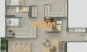 Imagem 6: Apartamento Alto Padrão - 3 Qtos todos suíte - Orby Flamboyant - Jd. Goiás - 106,43m²