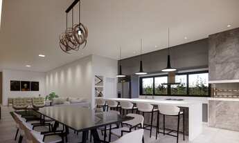 Imagem 2: Casa com 04 suítes e varanda gourmet em obras no Condomínio Alphaville 1