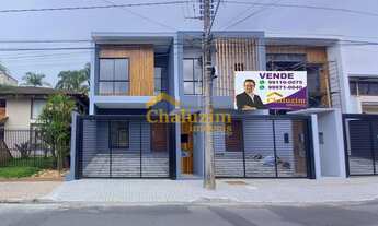 Imagem 4: À venda no bairro Saguaçu, região central de Joinville (SC), sobrado geminado novo com 3 q