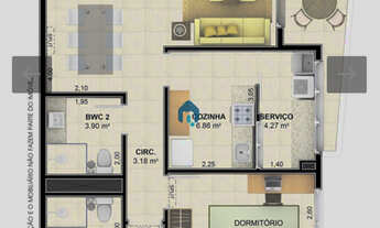 Imagem 3: Apartamento com dois dormitórios no Dolce Vitta Residence