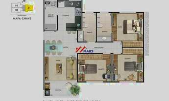 Imagem 7: Apartamento com três quartos, suíte e duas vagas de garagem no bairro Padre Eustáquio - Be