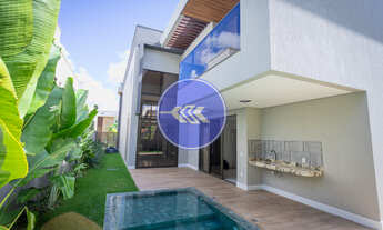 Imagem 2: Casa moderna com 3 suítes em condomínio Jardins Ibiza