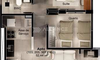 Imagem 6: Apto - 2 Quartos - 1 Suíte - 66,53 m² - Intermares, Cabedelo/PB