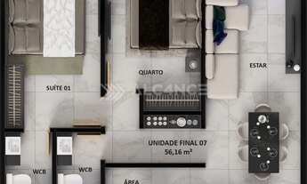 Imagem 6: Apto - 2 Quartos - 1 Suíte - 56,16m² - Intermares, Cabedelo/PB