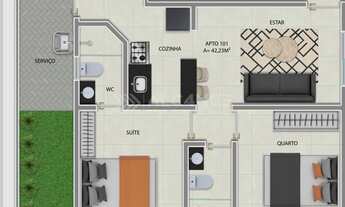 Imagem 4: Apto - 2 Quartos - 1 Suíte - 43,56 m² - Ernesto Geisel, João Pessoa/PB
