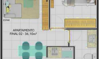 Imagem 5: Apto - 1 Quarto - 36 m² - Intermares, Cabedelo/PB