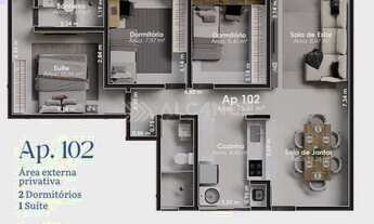 Imagem 4: Apto - 3 Quartos - 1 Suíte - 131,04m² - Altiplano Cabo Branco, João Pessoa/PB