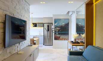 Imagem 5: Apartamento Alto Padrão Mobiliado com 2 Quartos, 1 Suíte, 2 Vagas de Garagem, 72,86m² Priv