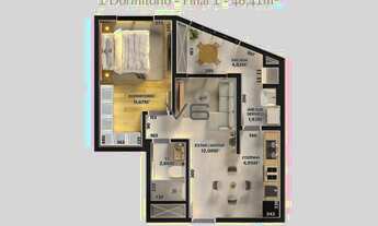 Imagem 6: Apartamento Padrão com 3 quartos, 89 m² privativos, 2 vagas de garagem, no Ecoville, Curit