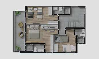 Imagem 2: Apartamento Cobertura Duplex - 3 Quartos - 3 Suíte - 3 Vaga de garagem - 113,72m² privativ