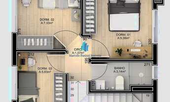 Imagem 7: Sobrado Construção, 3 dormitórios, 1 banheiros, 2 vagas na garagem, 130M² de Área Construí