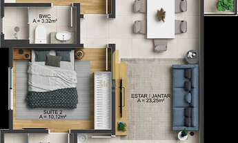 Imagem: Lançamento de Apartamento com 2 Suítes