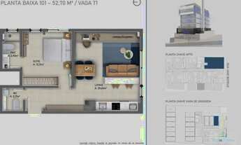 Imagem 3: Apartamento Padrão 1 dormitório com suíte