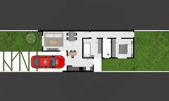 Imagem 2: Casa 2 quartos nova na planta à construir no Bairro Rivabem em Campo Largo-PR - MCMV