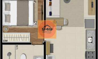 Imagem 3: Aplauso Jabaquara - Apartamento com 1 dormitório à venda ao lada da estação Jabaquara, zon