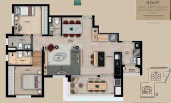 Imagem 4: Aptos em construção no Cambuí com 85 e 110 m² com 2 vagas de garagem e depósito