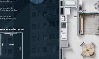 Imagem 4: Apartamento de 2 dorms c/suíte em Fazenda Santa Cândida, Campinas/SP