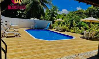 Imagem 2: Sítio à venda com 10.000m² com casa sede com piscina em Barra de Jacuípe com 5/4 , suítes