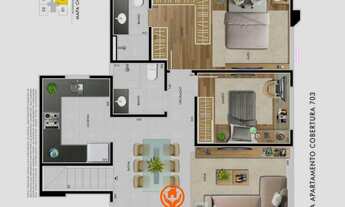 Imagem 6: COBERTURA 2 QUARTOS COM LAZER NO BAIRRO CASTELO, BELO HORIZONTE/MG